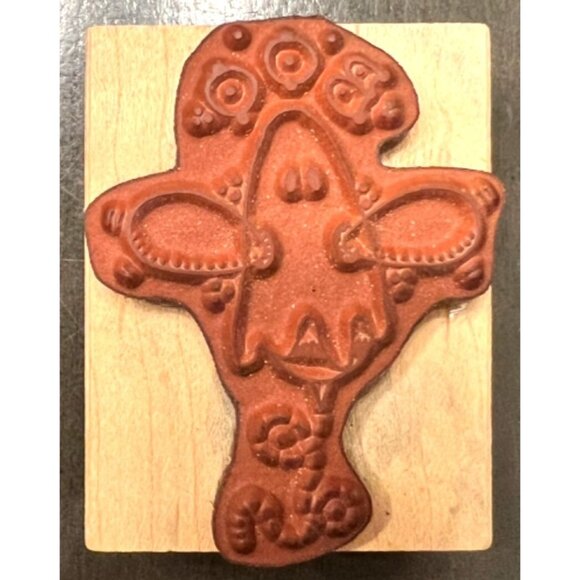 Limited Edition Wood Mounted Rubber Stamp - Bumblebee Ghost Design - Picture 2 of 3